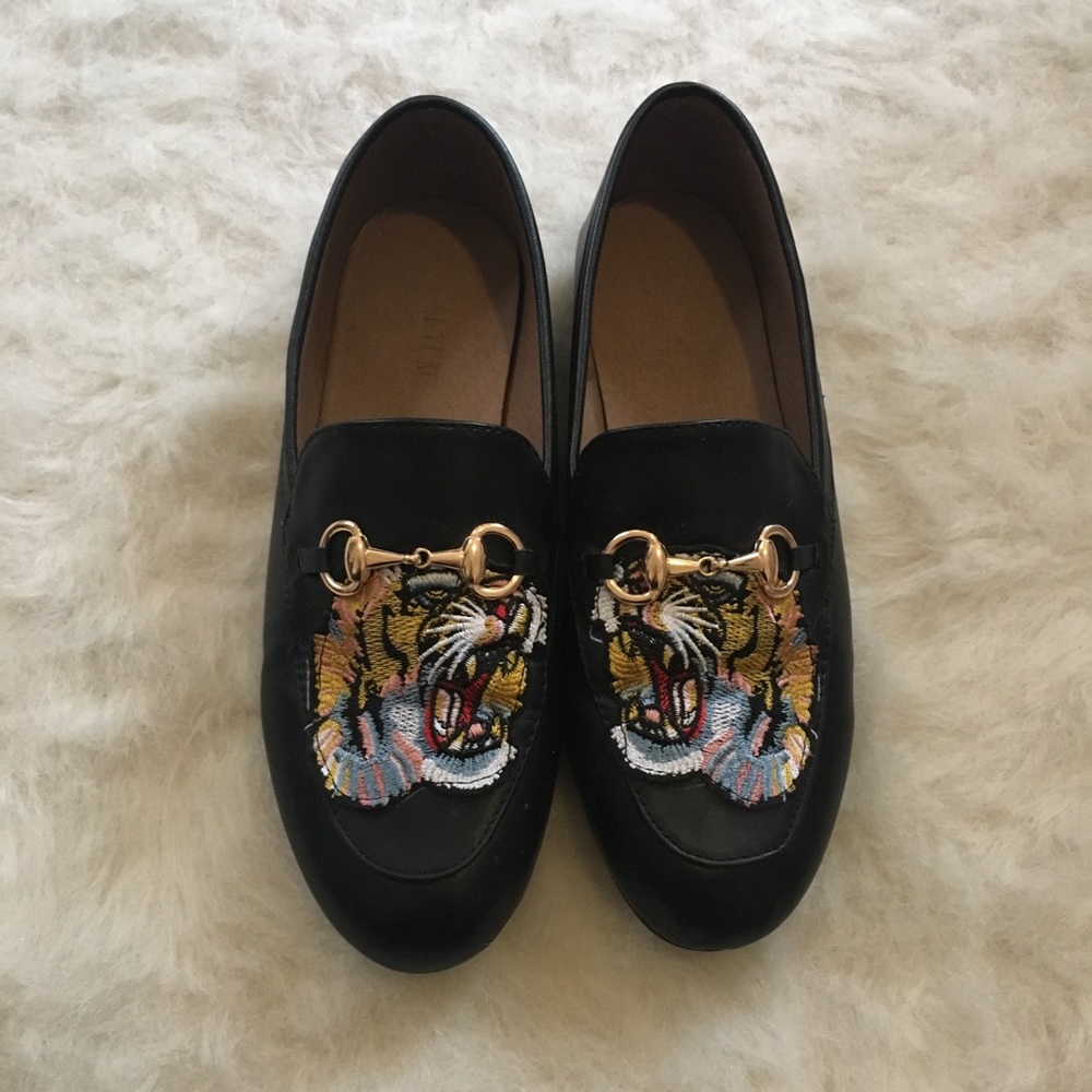 Tiger horsebit loafers